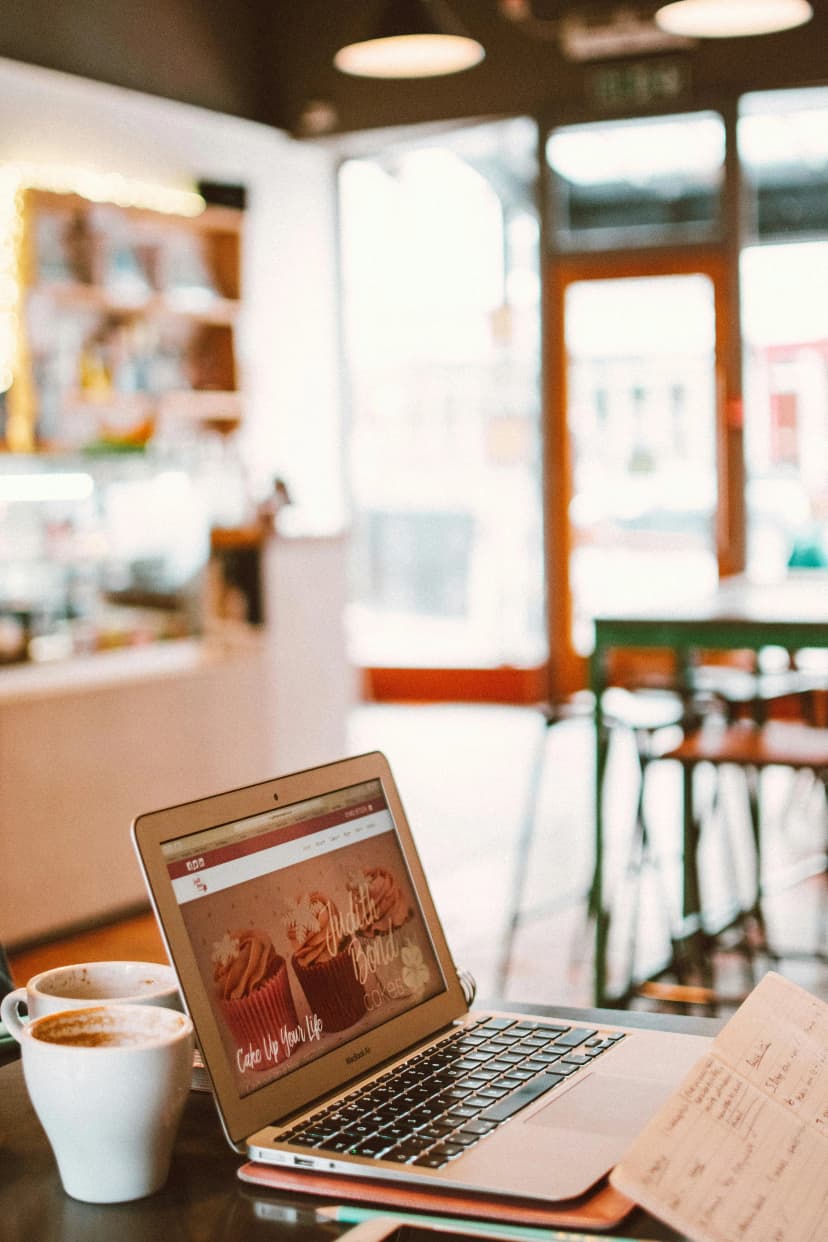 Coffee Shop Laptop